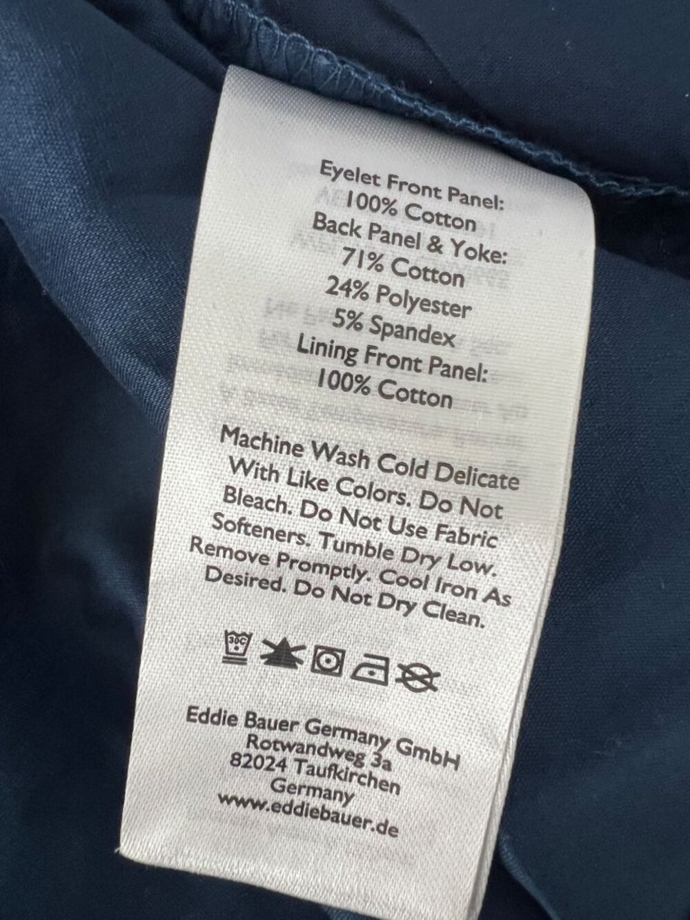 Eddie Bauer Women's 2XL On The Go Sleeveless  Top Blue Eyelet NWT - Picture 7 of 7